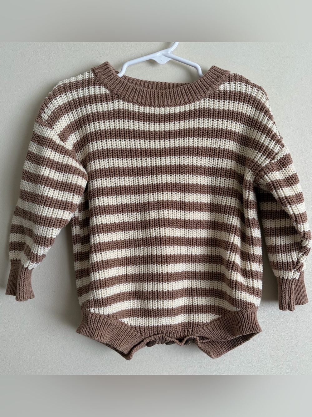Winnie + Crew 18-24mo Striped knit Sweater Romper